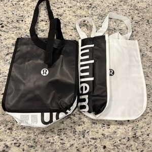 lululemon athletica Black and White Tote Bags